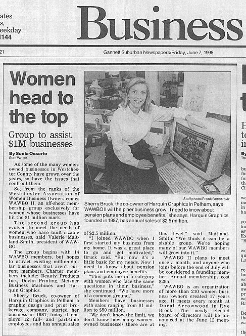 "Women Head to the Top" article - Sherry Bruck pictured